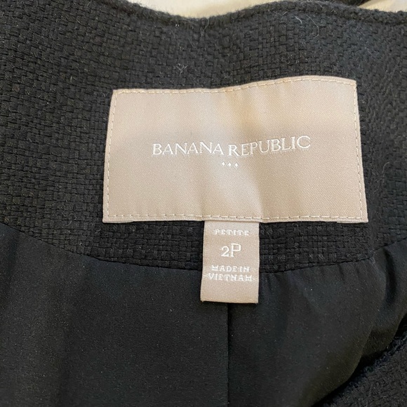 Banana Republic black tweed 3/4 sleeve blazer - Picture 3 of 3